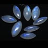AAA Rainbow Moonstone - mix size 9x19 - 12x26 mm Marquise shape Briolett 8 pcs TOPE DRILLED